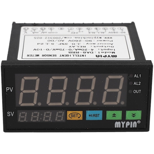 Digital Sensormätare Multifunktionell Intelligent LED-display 0-75mv/4-20ma/0-10v 2 Reläalarm Ut