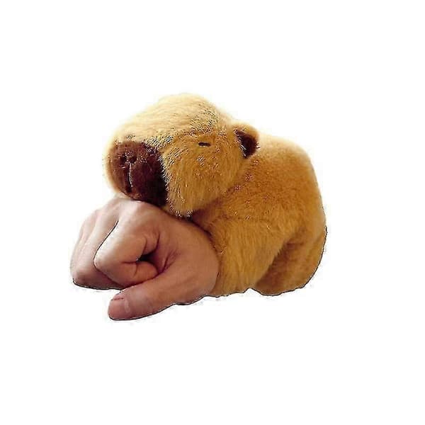 Tecknad docka capybara snäppring plyschleksak armband