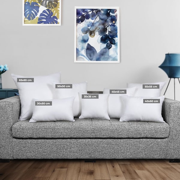 Kuddfyllning (2-pack), 45 x 45 cm (18 x 18 tum) Kuddfyllning, hålfiberkudde (vit)