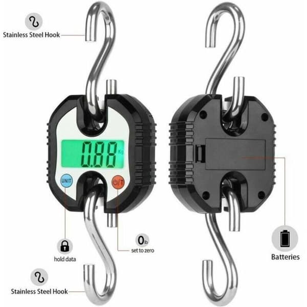 150 kg vägkrok - LCD-dynamometer industrivåg väger 150 kg