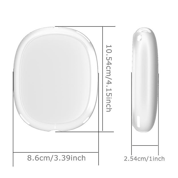 2 stk Bløde Anti-ridse Transparent Cover til Max Tpu Trådløse Stødsikre Hovedtelefoner Etui Sleeve Grøn