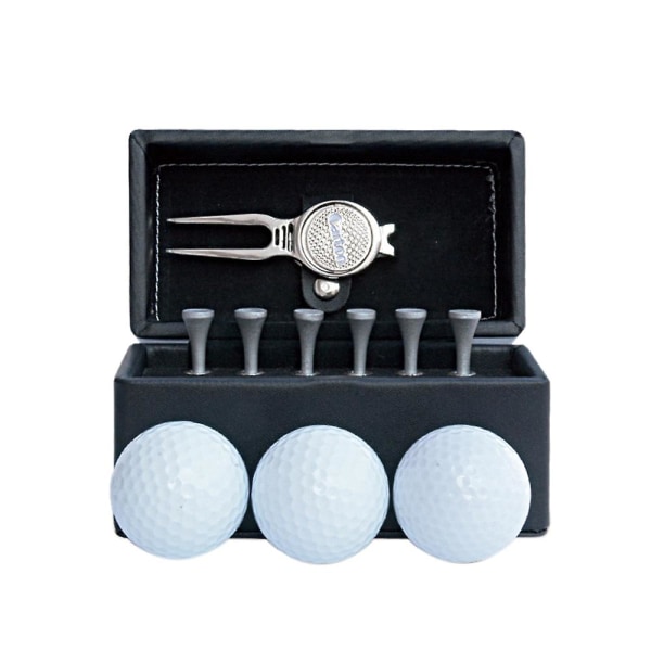 Set 11 delar med 6 golfstickor 3 golfbollar 1 case för set Golfträningstillbehör