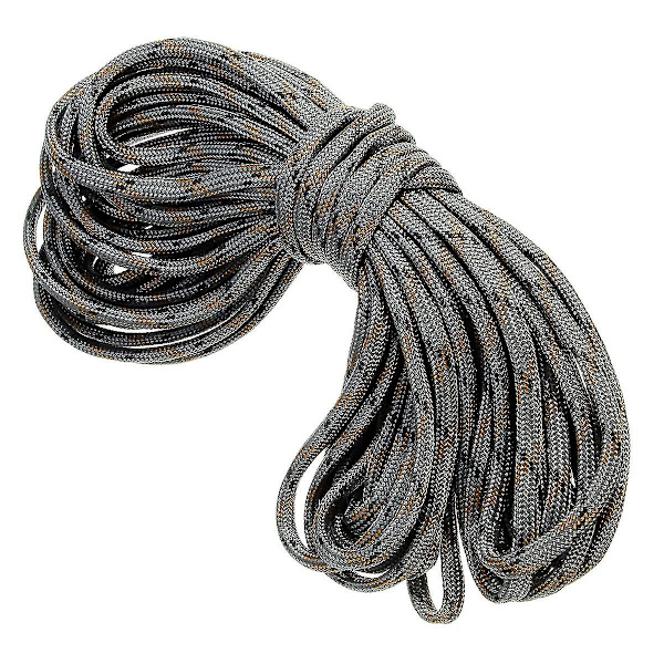 7-trådig Paracord Fallskärmsrep Resistent Camping Färg: Grå Camo Längd: 15m