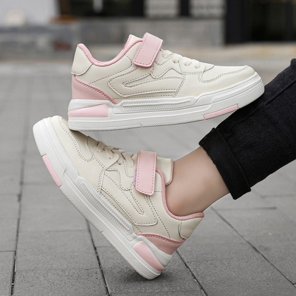 Dreng Trendy Farveblok Skate Sko, Behagelige Skridsikre Termiske Sneakers, Vinter Pink Color 29