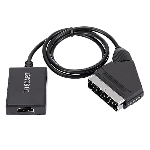 Video Adapter Plug Play High Clarity Plastic 1080p Stable Performance Scart To Hdmi-compatible