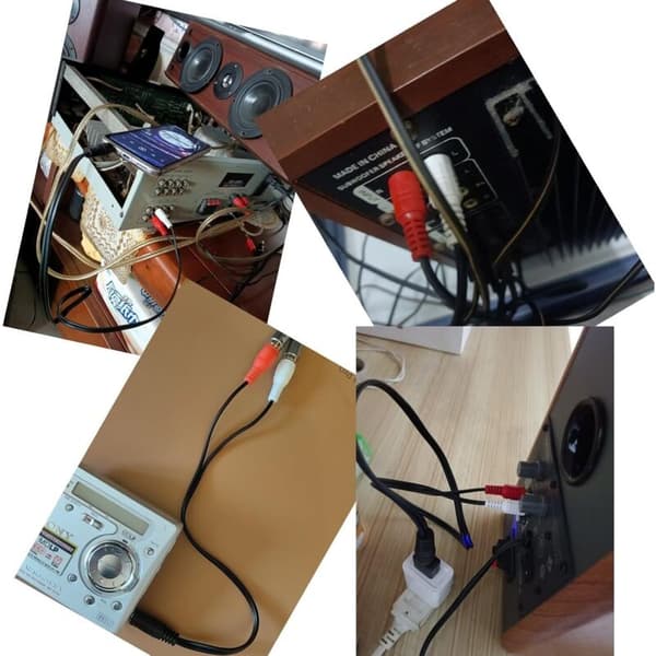 3,5 mm til 2 RCA lydkabel. Adapter til RCA hun til 3,5 mm han stereo phono hovedtelefonstik.