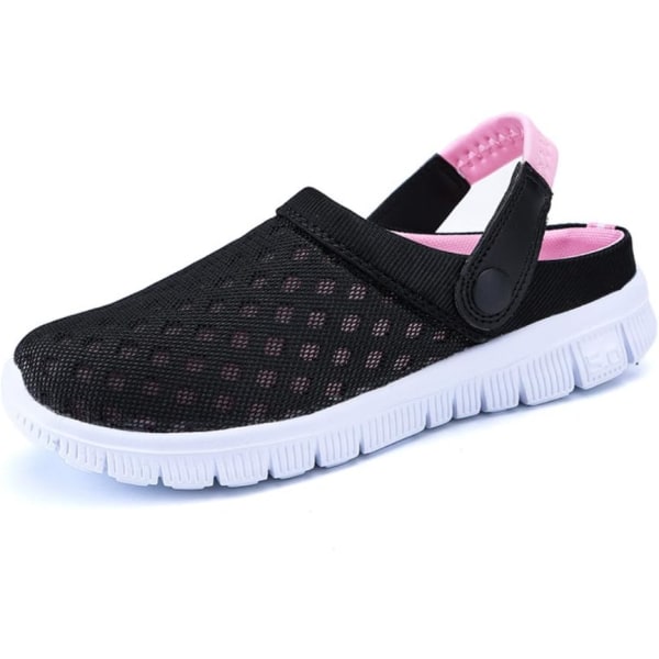 Men-Women Slip-On Pustende Mesh Sko Par Sport Sandaler Flip Flop Pink 37