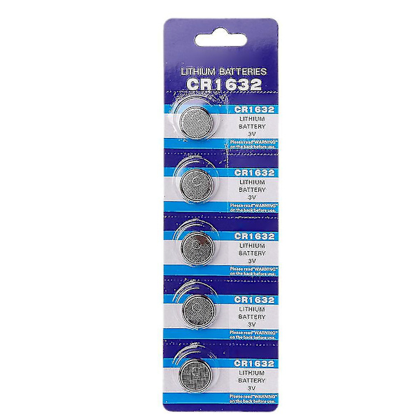 5 stk. 3V CR1632 Knapcelsbatterier til Ur Elektronik Fjernbetjening