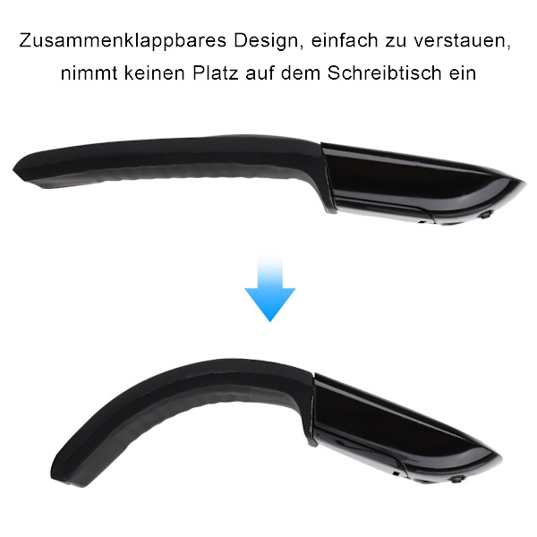 Trådløs mus, trådløse foldbare buemus, ergonomisk