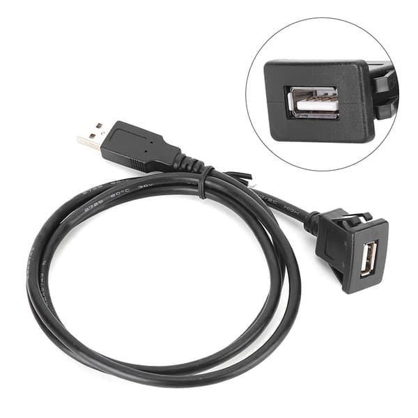 USB 2.0 dashboard adapterkabel enkelt port audio forlængerledning til bil motorcykel
