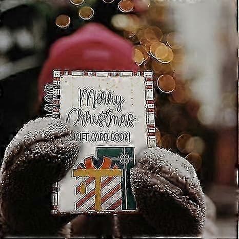 Julklappsbok med presentkort, Julklappsbok för studenter, God Jul presentkortsbok, Julklappshållare 1pc