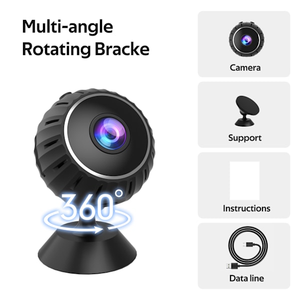 X10 kamera HD infrarød nattesyn trådløs wifi børns sports aerial kamera trådløst kamera lille UHD