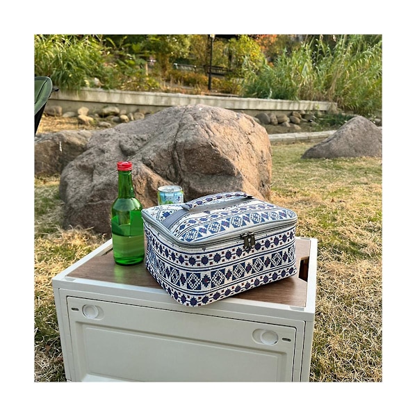 Udendørs Camping Picnic Bestikpose Madbeholder Pakke Multifunktionel Pose Bbq Opbevaringspose-c