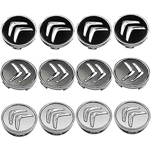 4 Stycken Navkapslar för Citroen C4 Picasso C3 Berlingo C5 X7 C2 C1 Ds3 Zx Xsara C8 Ds Ds4 60mm, Fälgcentrumkåpa med Logo