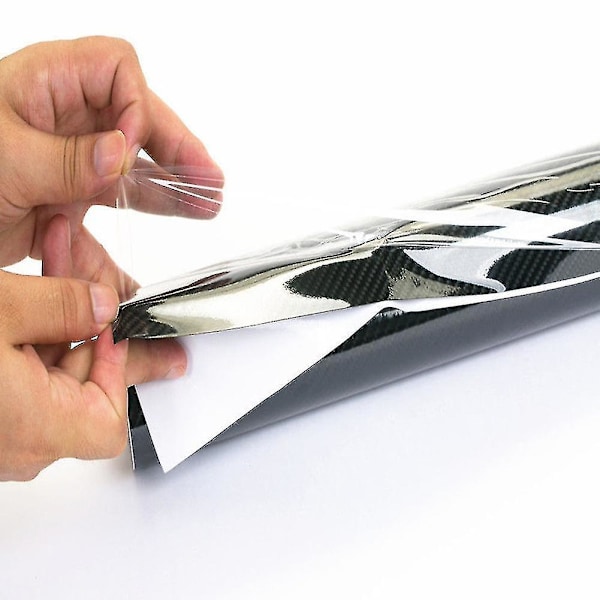 5D Ultra Glansig Svart Kolfiber PVC Vattentät Bil Wrap Dekal