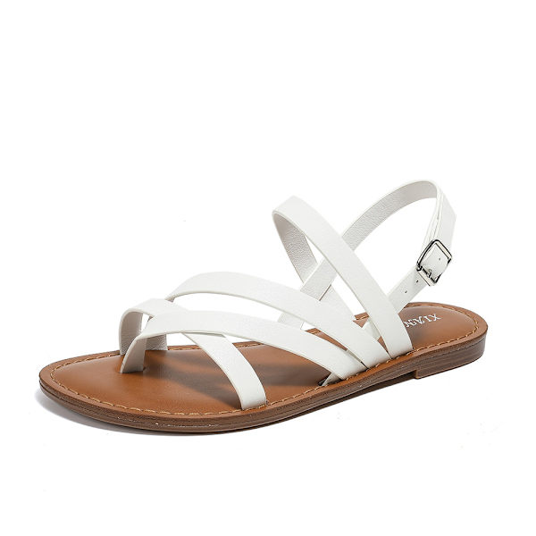 Kvinders afslappede rem-sandal White 37