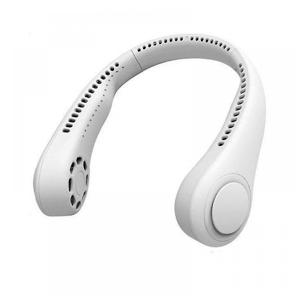 Bärbar Halsfläkt - Handsfree Bladfri Fläkt - Laddningsbar 3-Hastighets