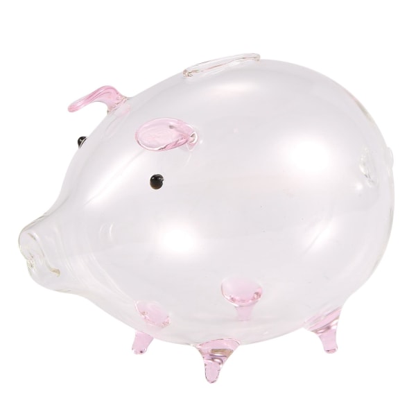 Pig Piggy Bank Pengebokse Møntspareboks Sød gennemsigtigt glas souvenir fødselsdagsgave til børn