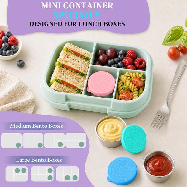 6x1,6 Oz Salatdressingbeholdere med låg