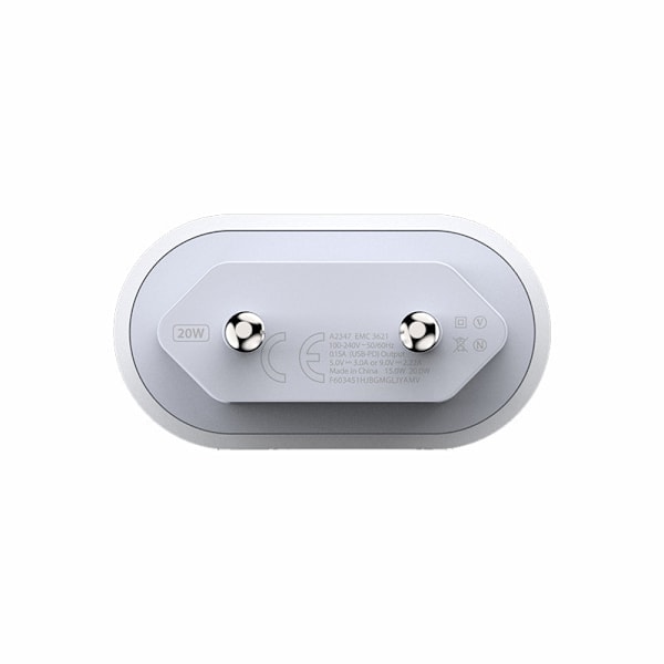 Europeisk standard PD-adapter lämplig för Apple iPhone mobiltelefon snabbladdning typ-C gränssnitt 20W original laddningshuvud