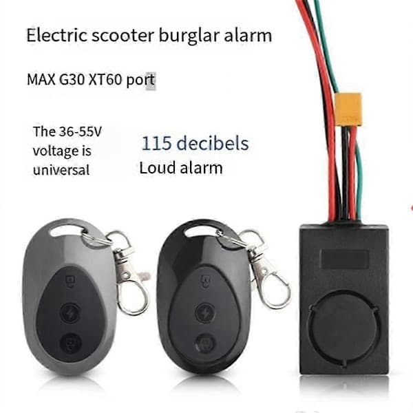 36-55v elektrisk scooter tilbehør til Max G30 scooter, ny tyverialarm, XT60 interface