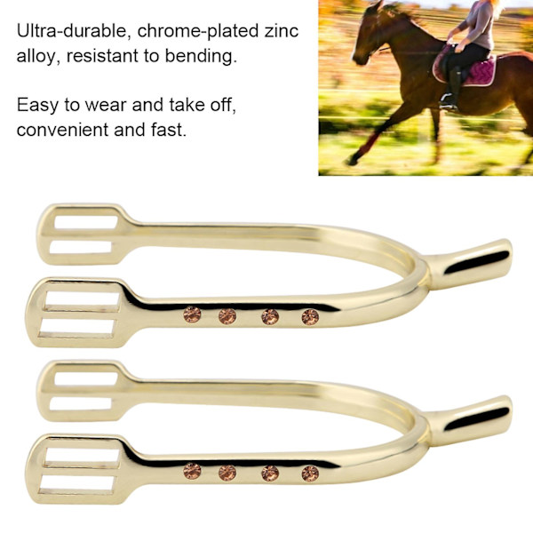 Young Girl Krombelagte Sporer Kvinders Krom Messing Zink Legering Smalle Sporer (guld)