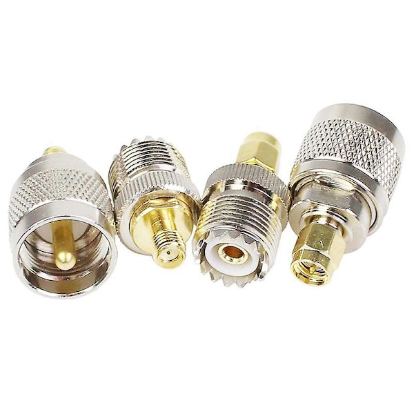 4 st / set UHF SL16 PL259 SO239 till SMA hanekontakt hona kontakt RF-kontakt testkonverterare