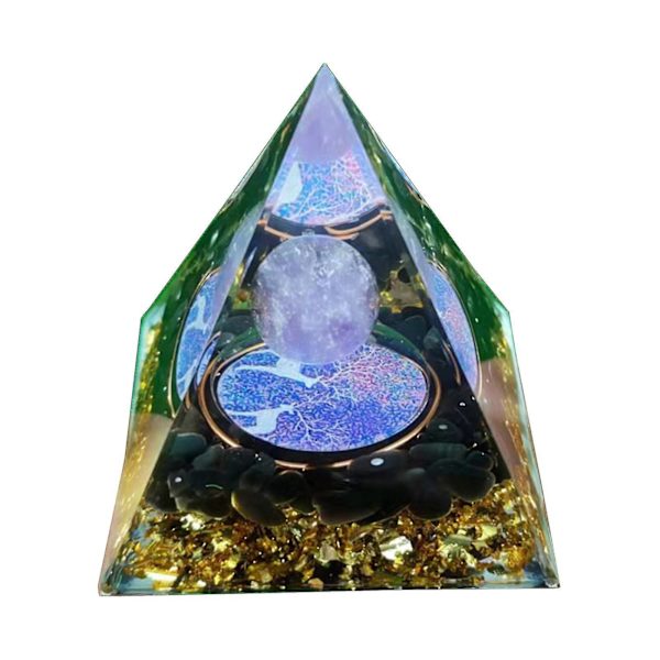 Pyramide Krystallstein Energi Generator Healing Naturlig Krystall Reiki Chakra For Hjem Soverom Kontor Skrivebord Dekorasjon (Størrelse: 5cm-z011)