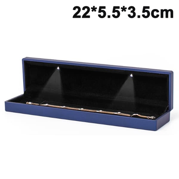 LX-22*5.5*3.5cm lång kedjebox - blå LED-ljuslåda
