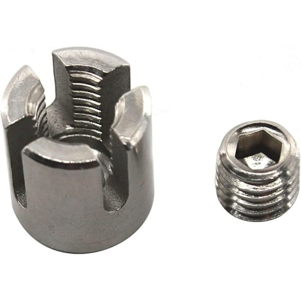 Sølv rustfrit stål kabelbindere M10 x 3 mm pakke med 6