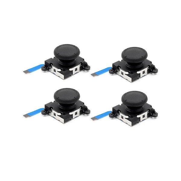 4x Nintendo Switch Joy-Con Analog Joystick - Tummepinne Ersättning (svart)