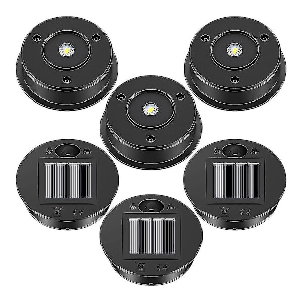 6 st solcellslampor 8CM Lumen solcellslykta tillbehör kompatibla med utomhusupphängning