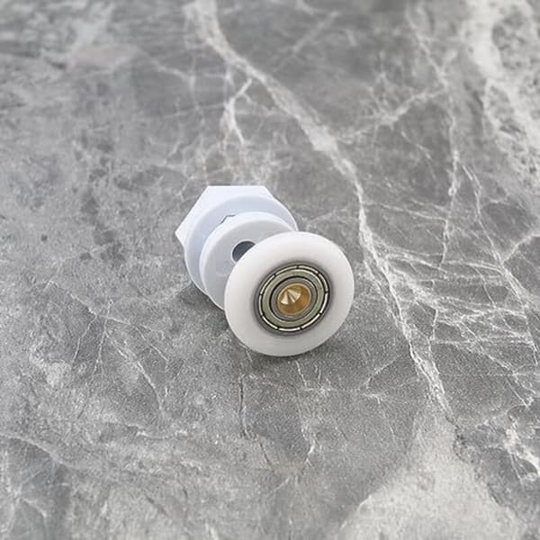 23 mm sæt med 8 ultra-stille skydedørsruller til brusedøre og dampbade.