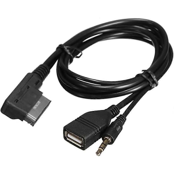 AMI MMI MDI til AUX Kabel Adapter, 3.5mm Jack Musik Audio Interface USB Oplader AUX Input Kabel Adapter 1.4m Kabel til A