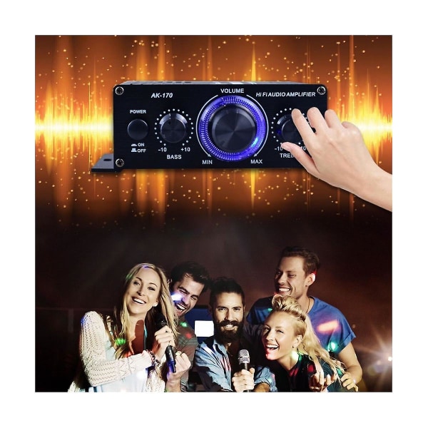 Strømforstærker FM Radio Mini Forstærker 400W HiFi Mini HiFi Audio Strømforstærker Audio Forstærker A