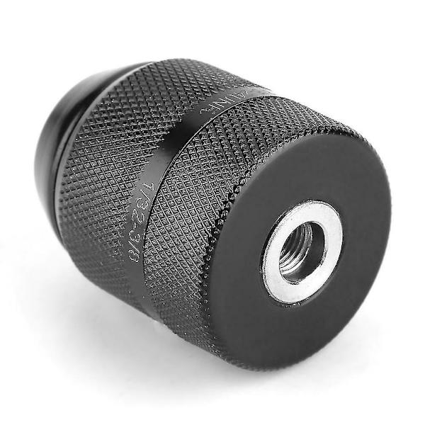1 stk Sort 3/8-24unf Gevind 0,8 mm-10 mm Nøgleløs Metal Borpatron Til Håndelæktrobor Over 1050w Effekt Slagbor