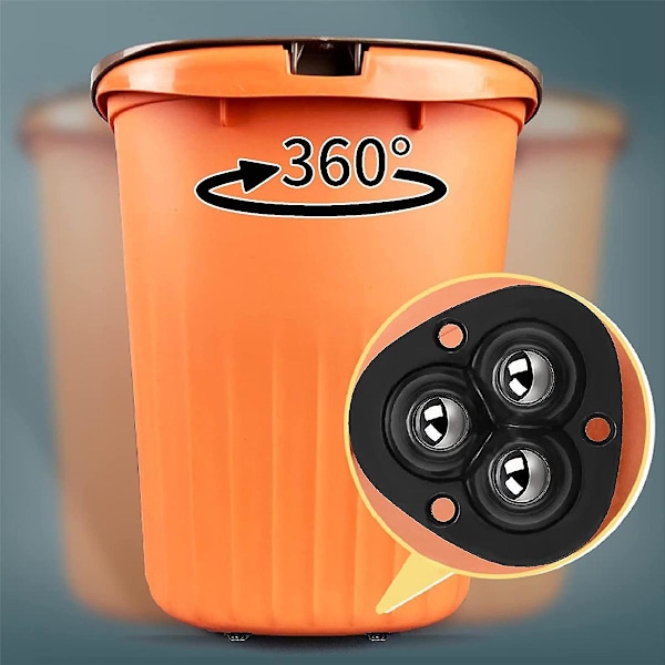 Selvklæbende Mini Caster Hjul Lim Universal Hjul 360 Rotation Sticky Drejelig Trinse Til Spande