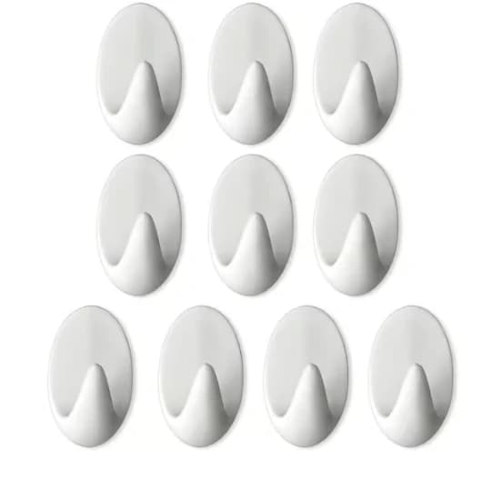 10-pack starka självhäftande väggkrokar, 3,5*2,4*1,6cm