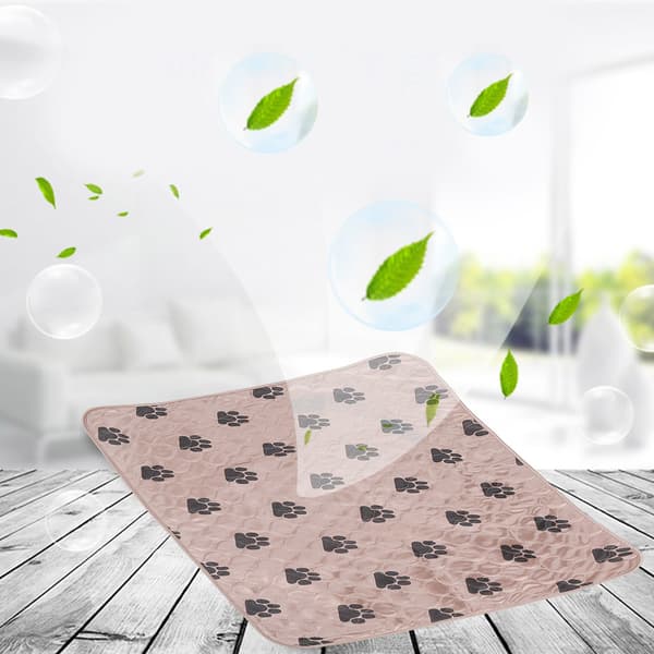 Brune Vaskbare Underlag - 80*90cm Tissputer for Hunder, Maskinvaskbare Gjenbrukbare Valpeputer, Vanntette Dyretreningsputer