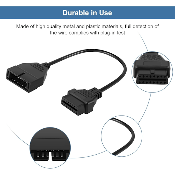 OBD1 Adapter, Diagnostisk Kabel, GM OBD1 12 Pin til OBD2 16 Pin Adapter Kabel Diagnostisk OBD II Diagnostisk Værktøj Konnektor Adapter Scanner Kabel