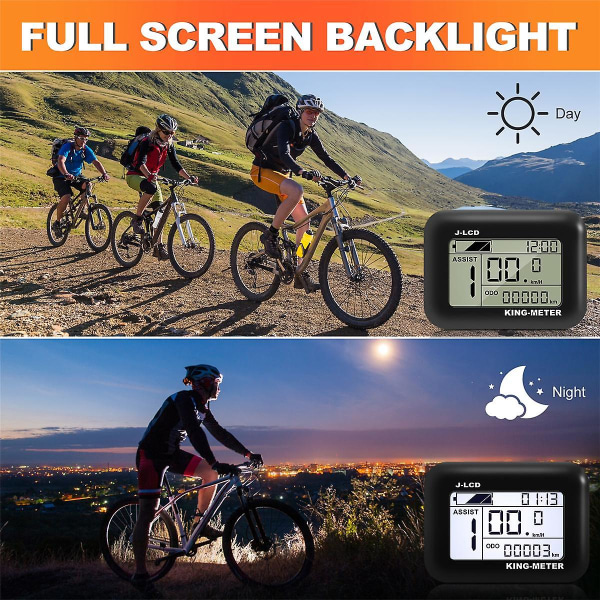 KING-METER J-LCD Display Elcykel Instrument Monitor E-Bike Speeder Ersättningsdelar Panel Bafang LED TFT Kit