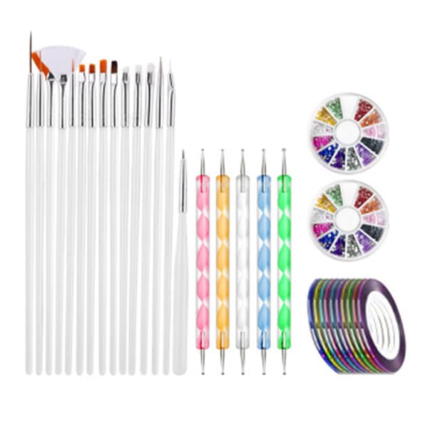 Nagelkonstset Diamantset-Vit Penna