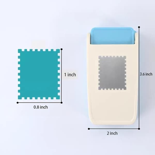 Stempelstanse, 1X0,8 tommer rektangulær frimerke stanse, stempelhullstanse med spakfunksjon