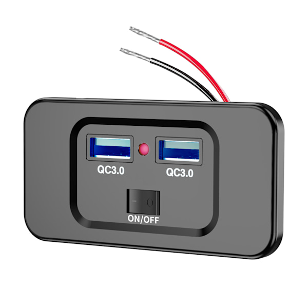 Bus modificeret autocamper udstyret med dobbelt QC3.0 hurtigopladende mobiltelefon USB-biloplader med kontaktstyring