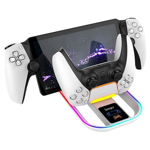 PS Portal Laddningsstation med LED-indikator, Bärbar Laddningsställ för Playstation Portal Fjärrspelkontroll, PS Portal Ståtillbehör