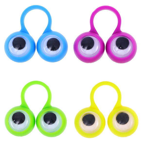 50-pack Fingerdockor Pedagogiska Smarta Fingerdockor Stora Ögon Ringdocka Roliga Fingerlekssaker för Barn Barnpresenter Festpresenter (Slumpmässiga Färger)
