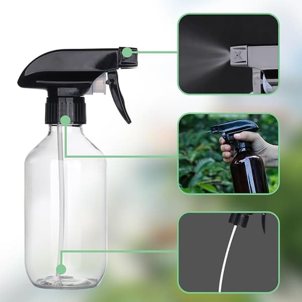 Sprayflasker 2-pakning 10oz Fin tåke Tom spruteflaske for rengjøring