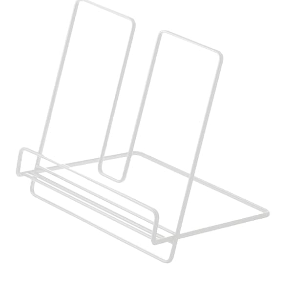 Foldbart Jern Display Stativ Multifunktionelt Anti-Rust Simpelt Foldbart Bogstativ til Børn Hvid