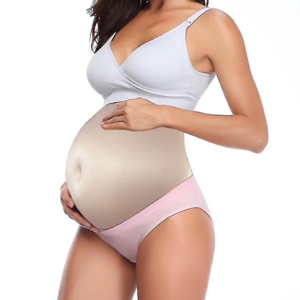 Simulaatio raskaana olevan vatsan vatsanäppäimen näyttelijän cosplayn rekvisiitta hengittävä näyttämöesitys 1–5 kuukautta
