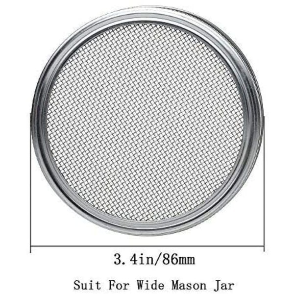 4-pack groddburkslock i rostfritt stål med ventilation